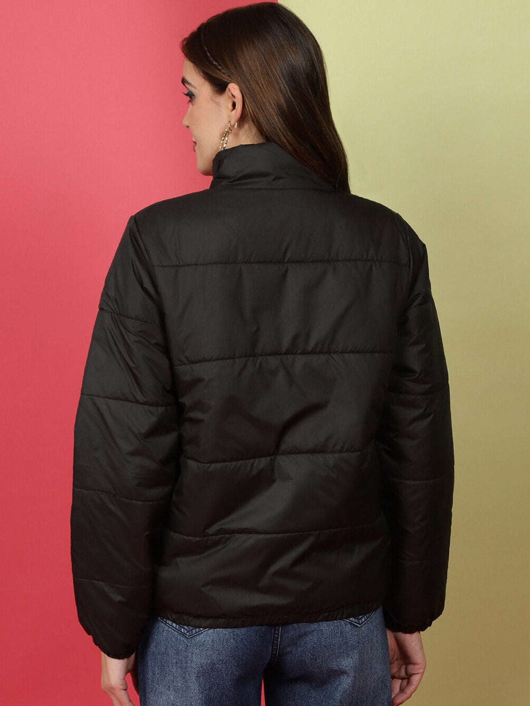 Shop Women High Neck Puffer Jacket Online.