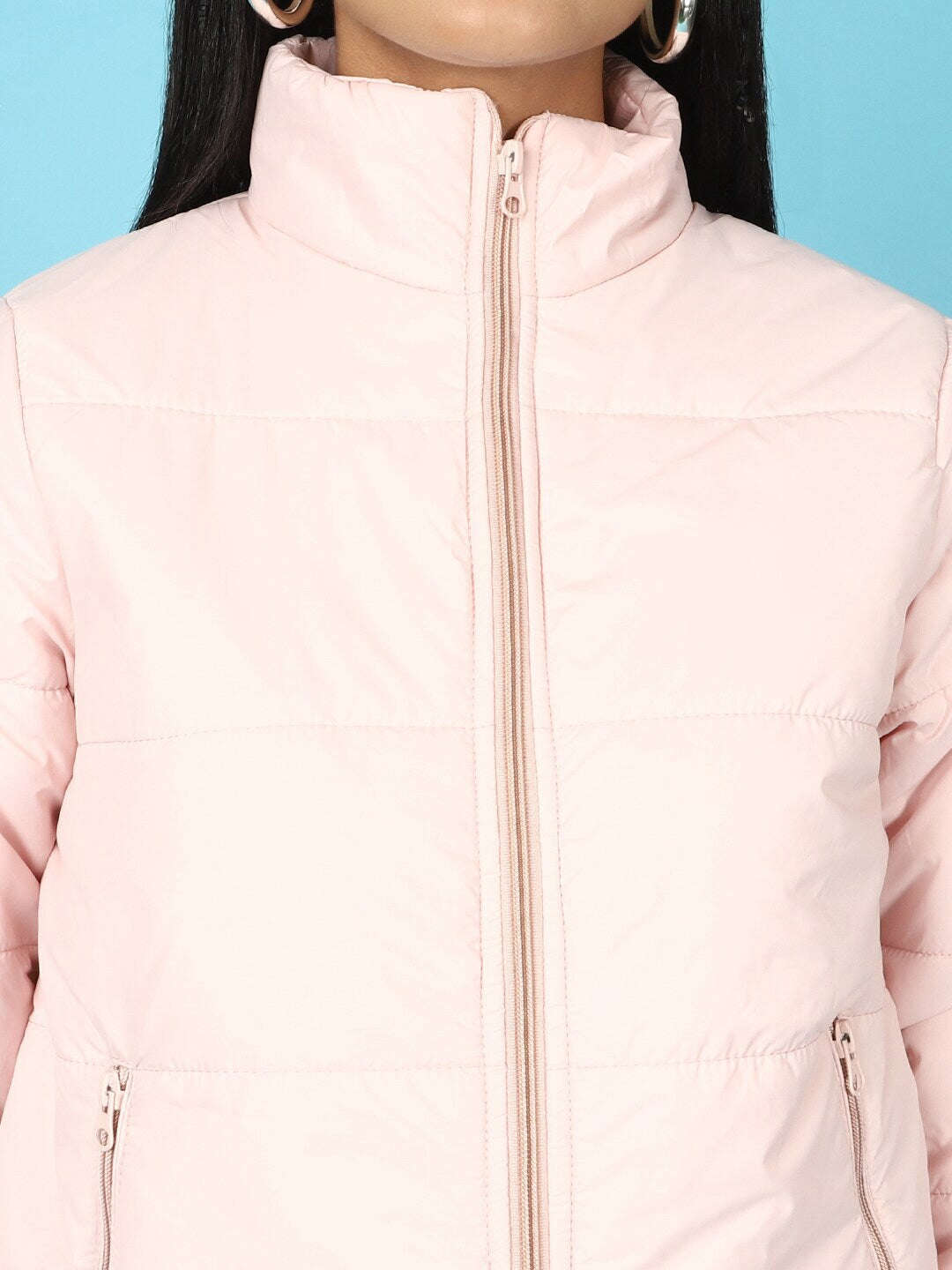 Shop Women High Neck Puffer Jacket Online.