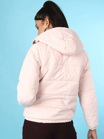 Shop Women Detachable Hood Puffer Jacket Online.