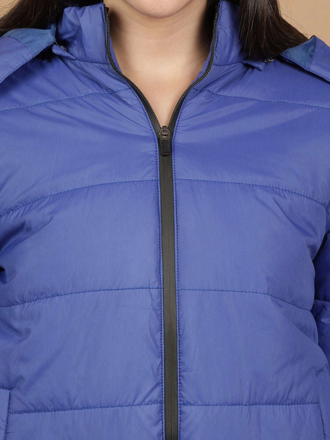 Shop Women Detachable Hood Puffer Jacket Online.