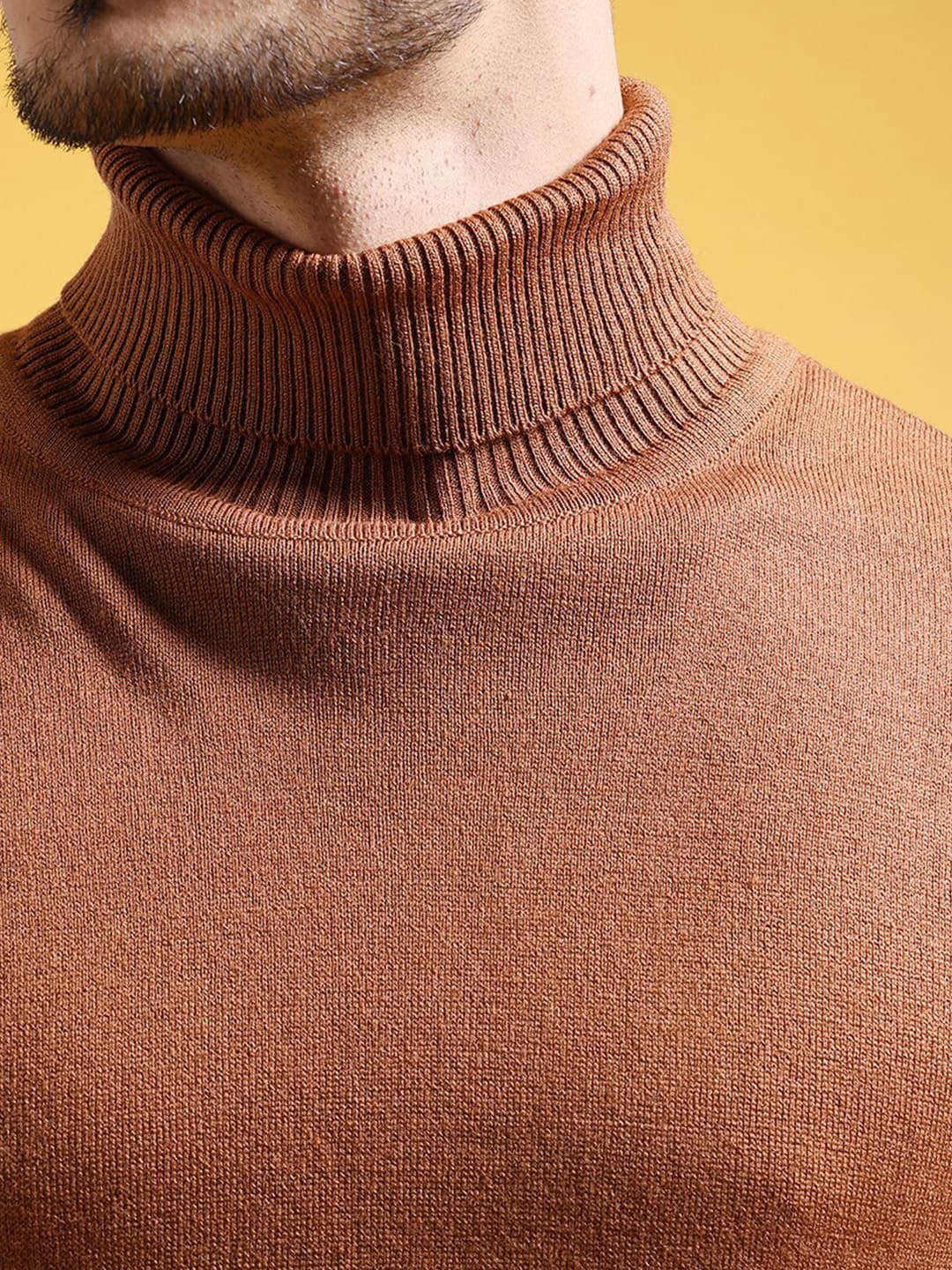 Shop Men's Solid Regular Fit Sweater Online.