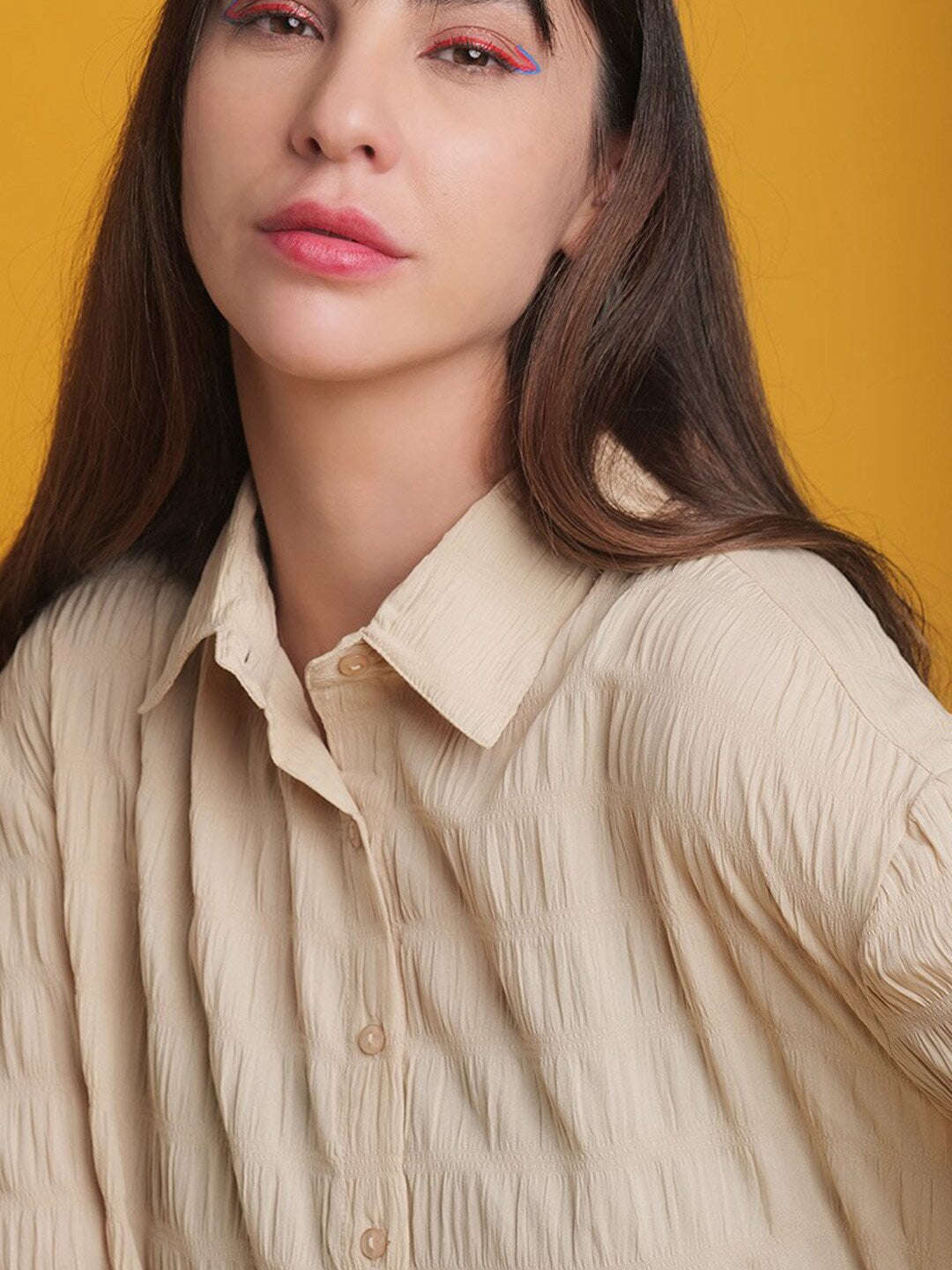 Shop Women's Solid Oversized Fit Shirt Online.