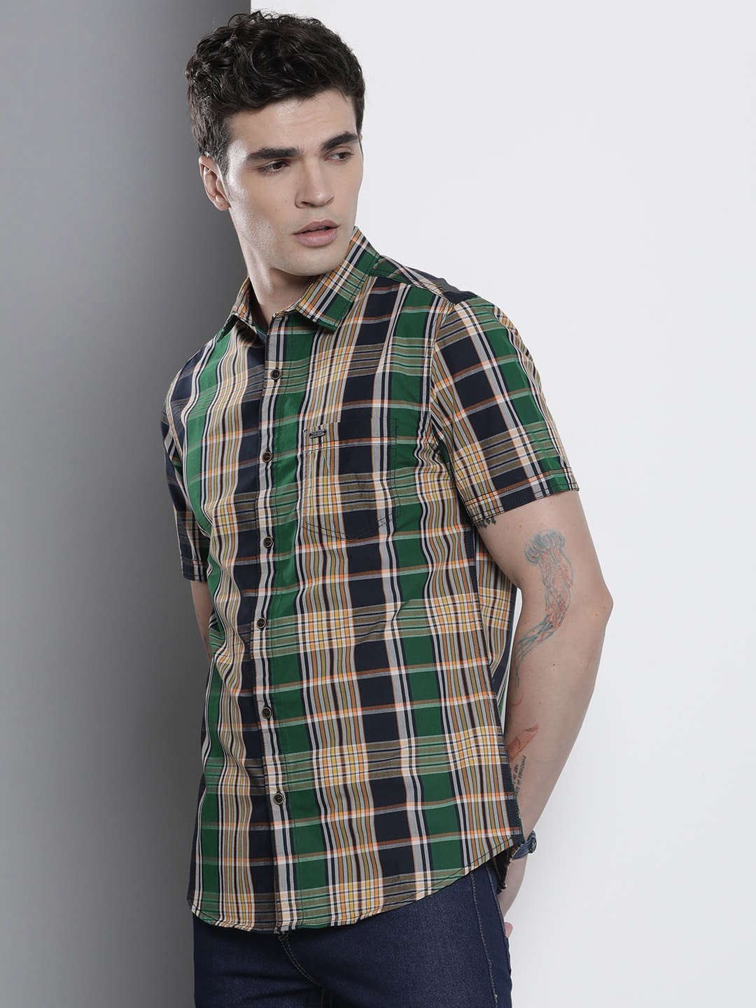 Shop Men Checkered Shirt Online.