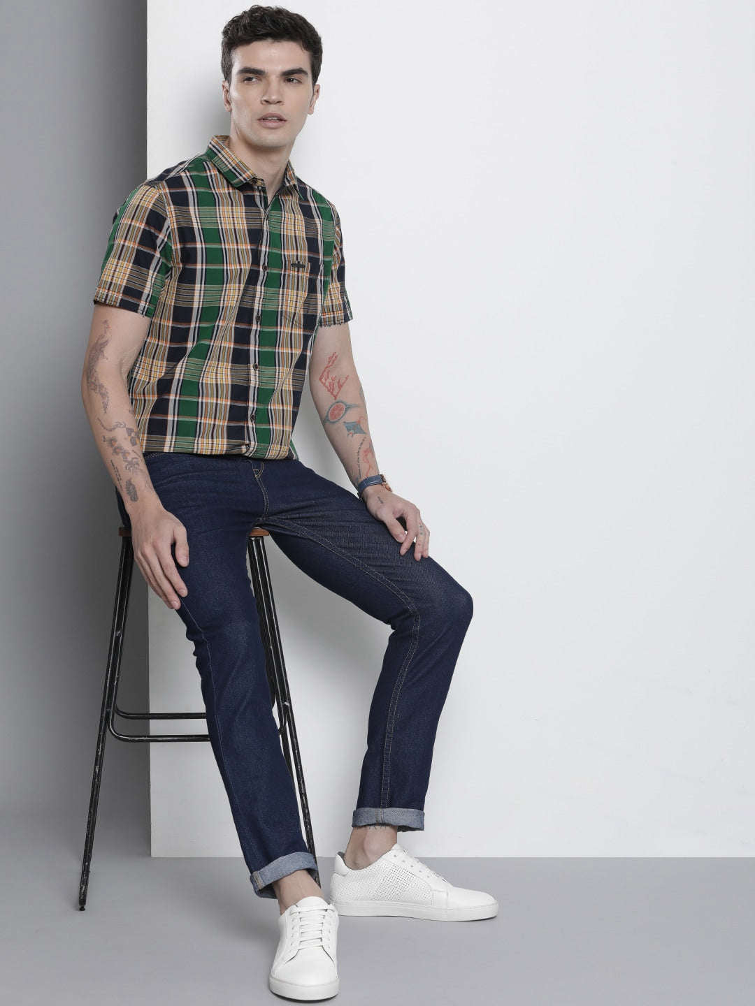 Shop Men Checkered Shirt Online.