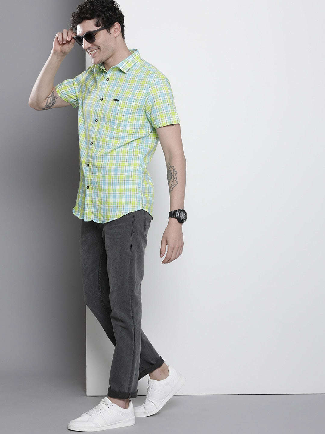 Shop Men Check Shirt Online.