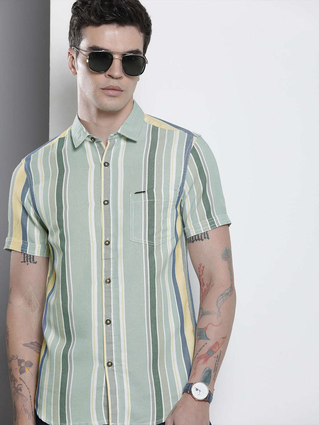 Shop Men Striped Shirt Online.