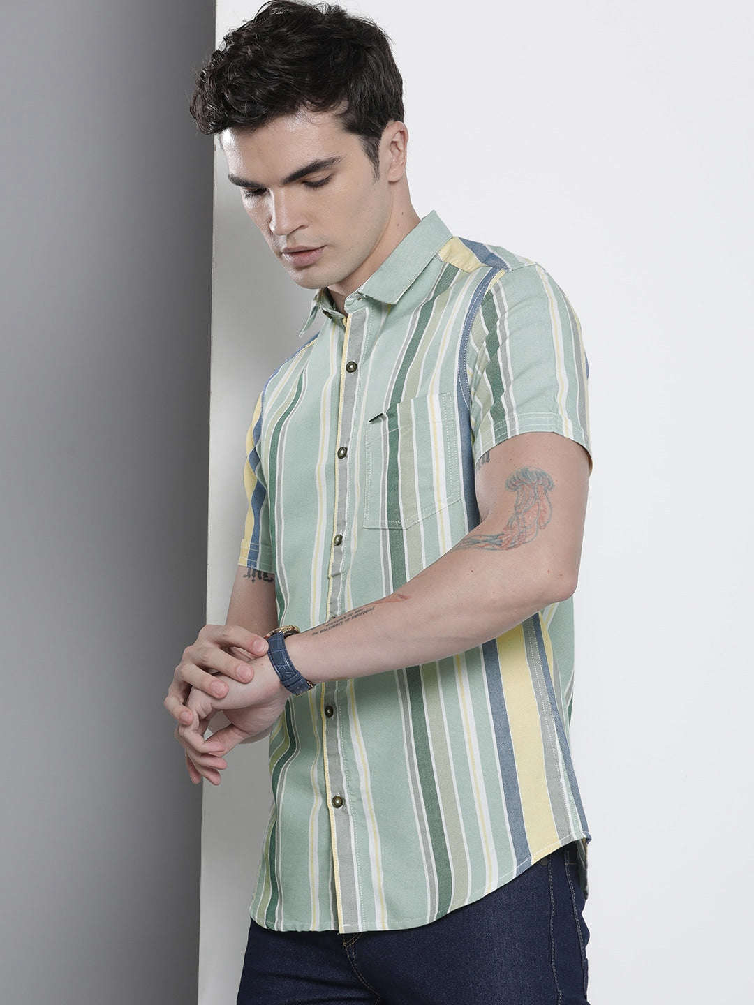 Shop Men Striped Shirt Online.