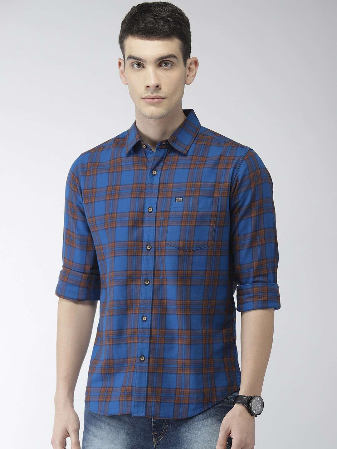 Shop Men Check Casual Shirt Online.