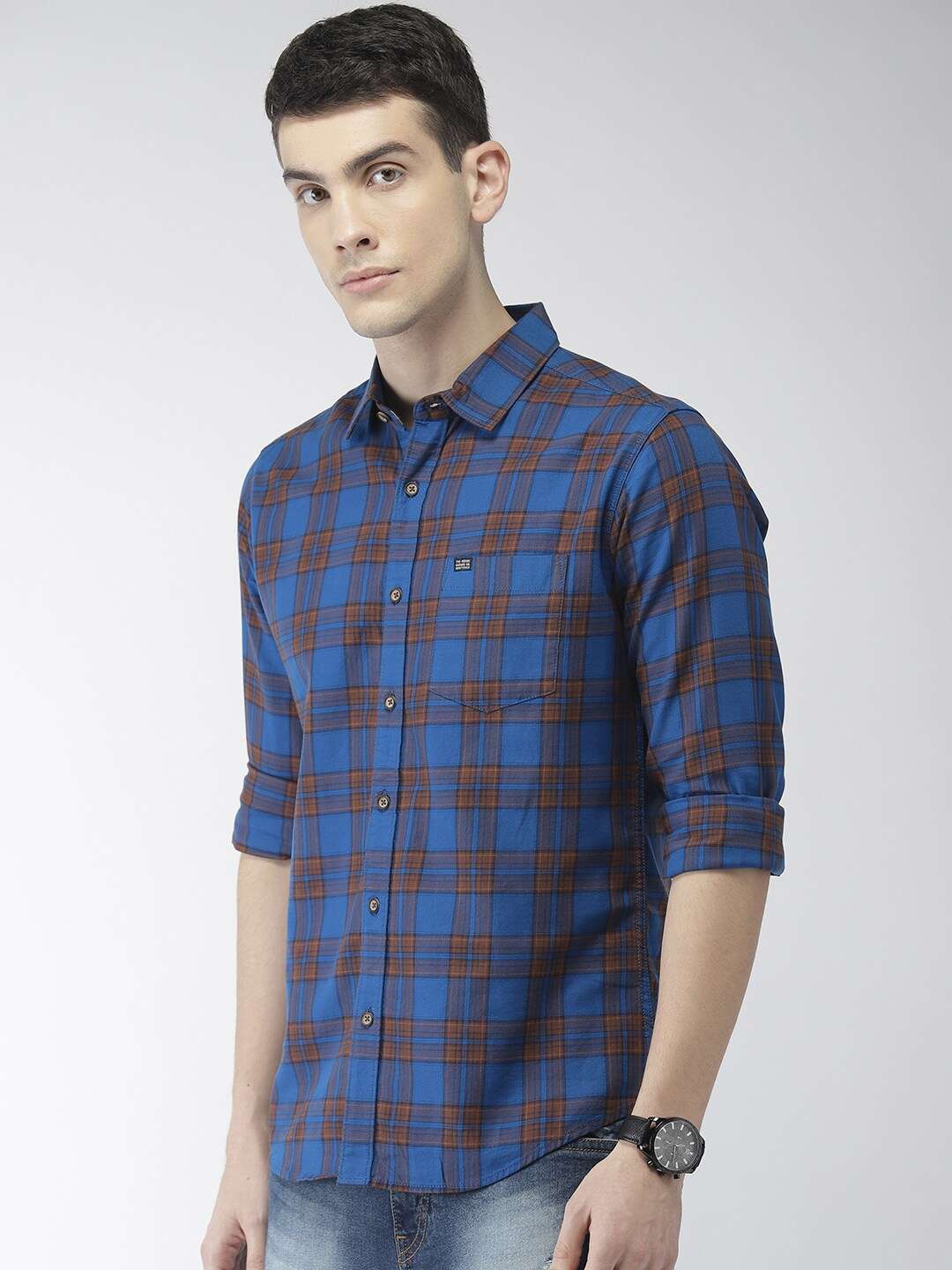 Shop Men Check Casual Shirt Online.