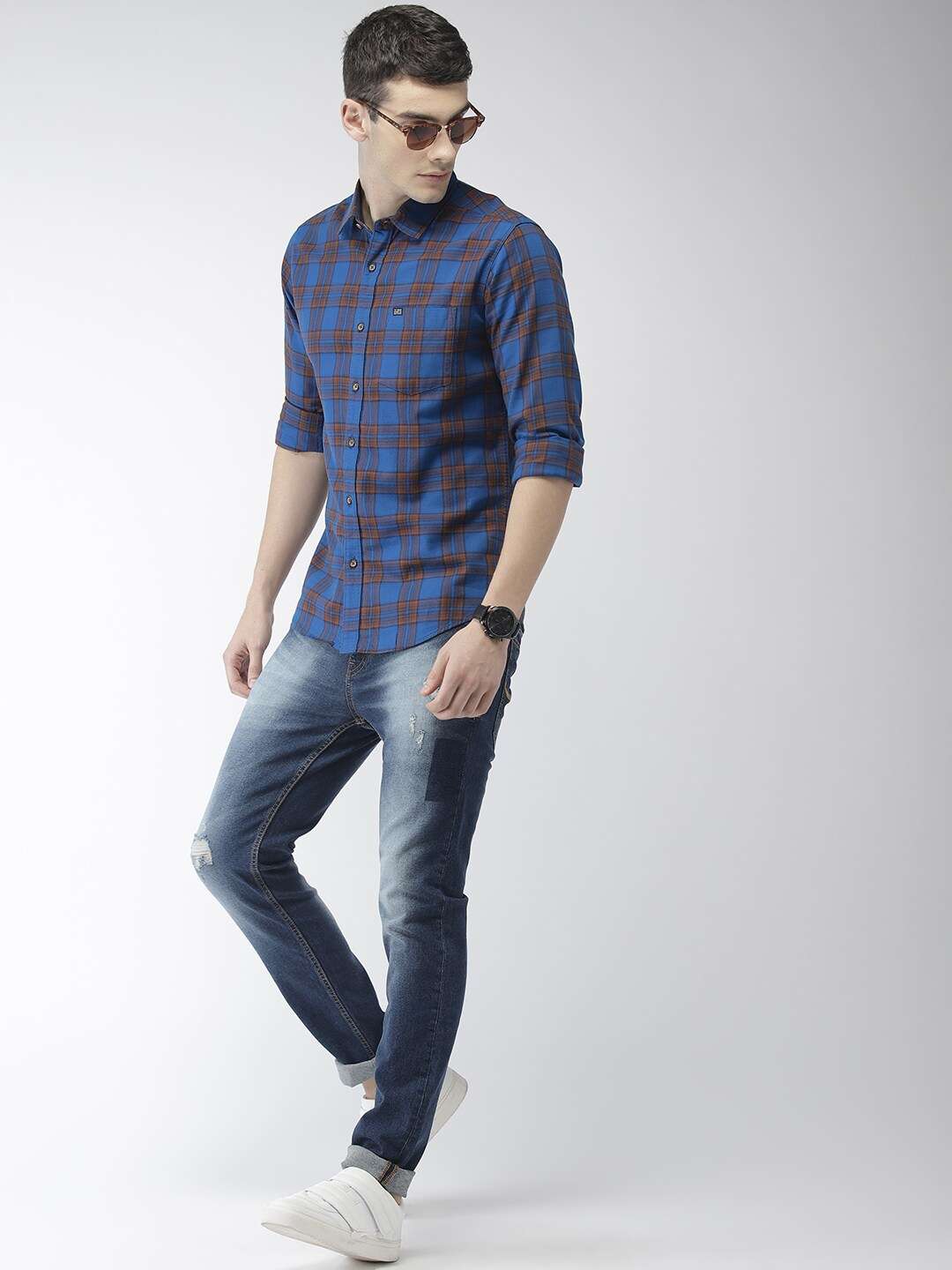 Shop Men Check Casual Shirt Online.