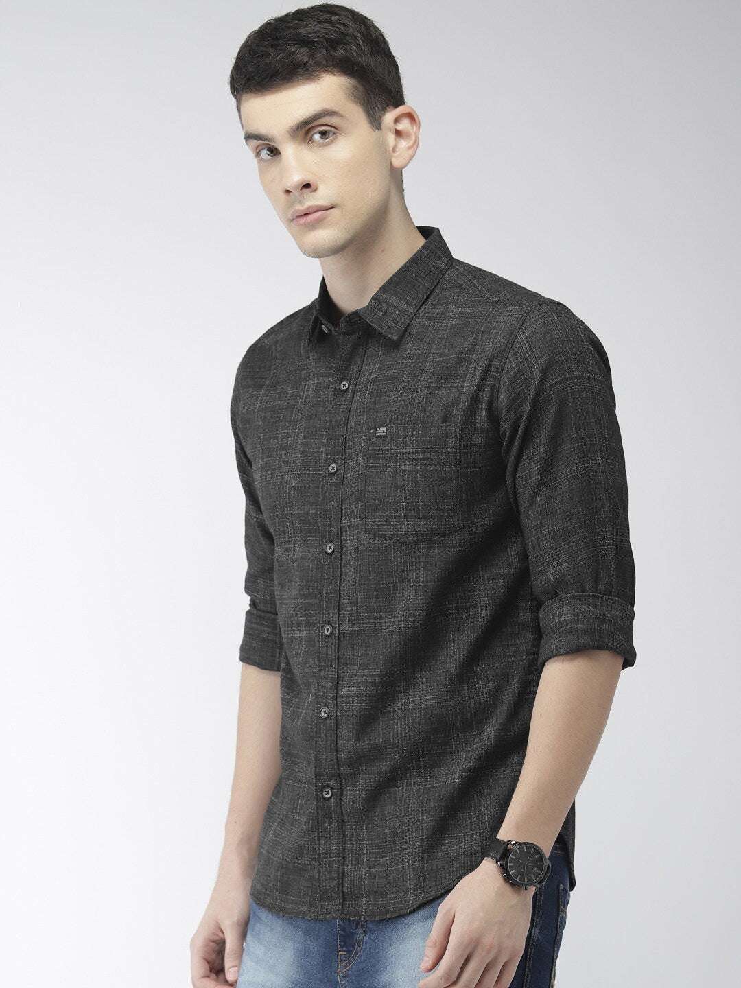 Shop Men Check Casual Shirt Online.