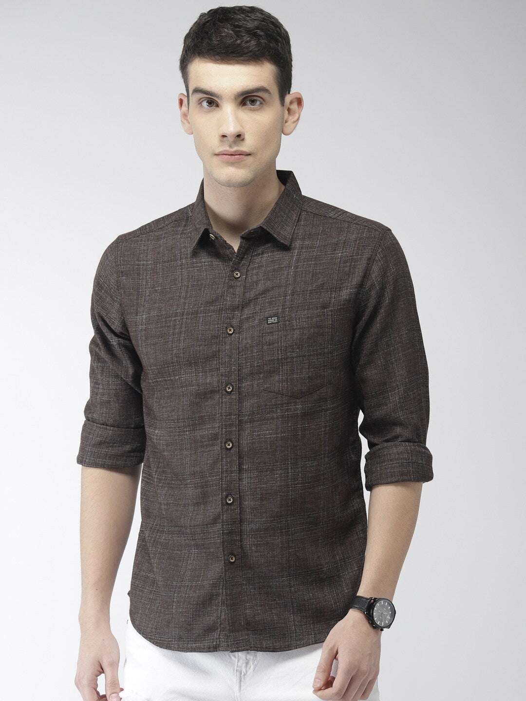 Shop Men Check Casual Shirt Online.