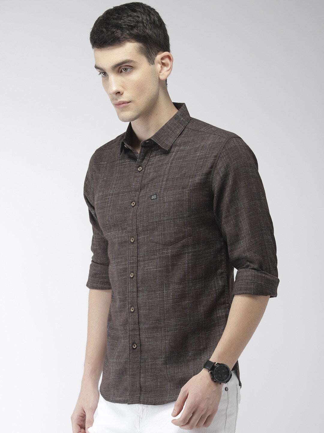 Shop Men Check Casual Shirt Online.