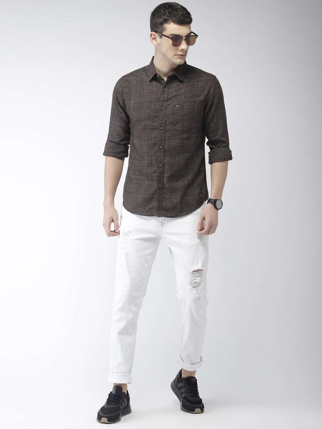 Shop Men Check Casual Shirt Online.