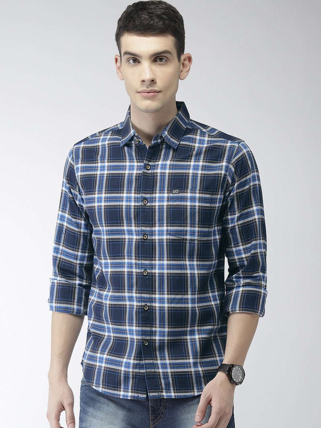 Shop Men Check Casual Shirt Online.