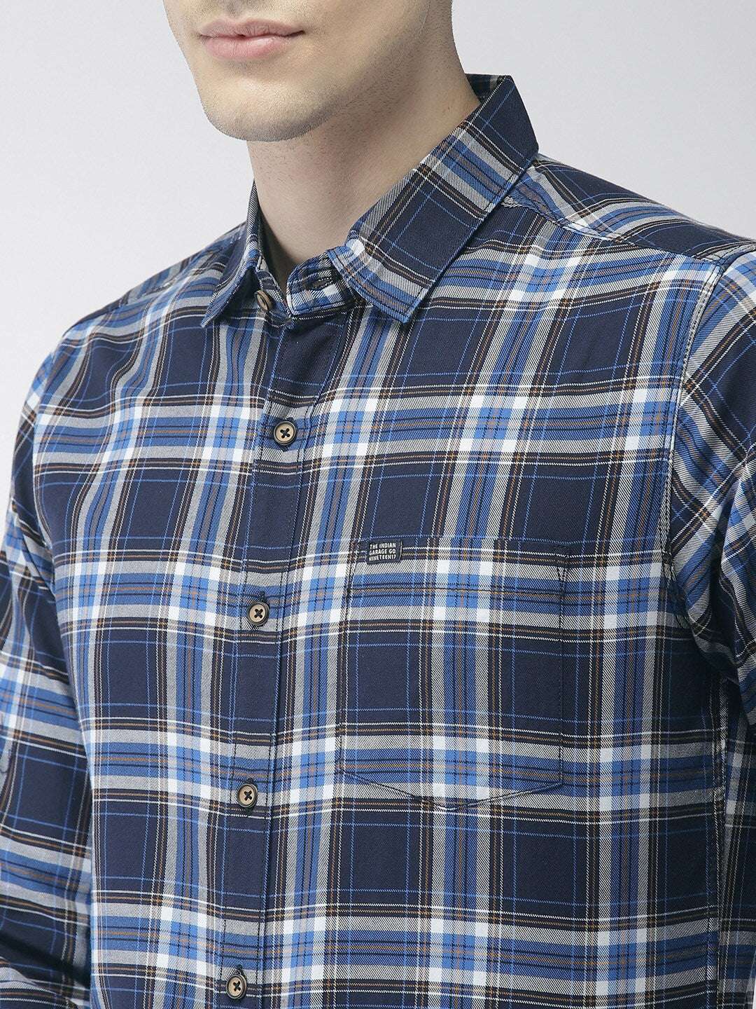 Shop Men Check Casual Shirt Online.