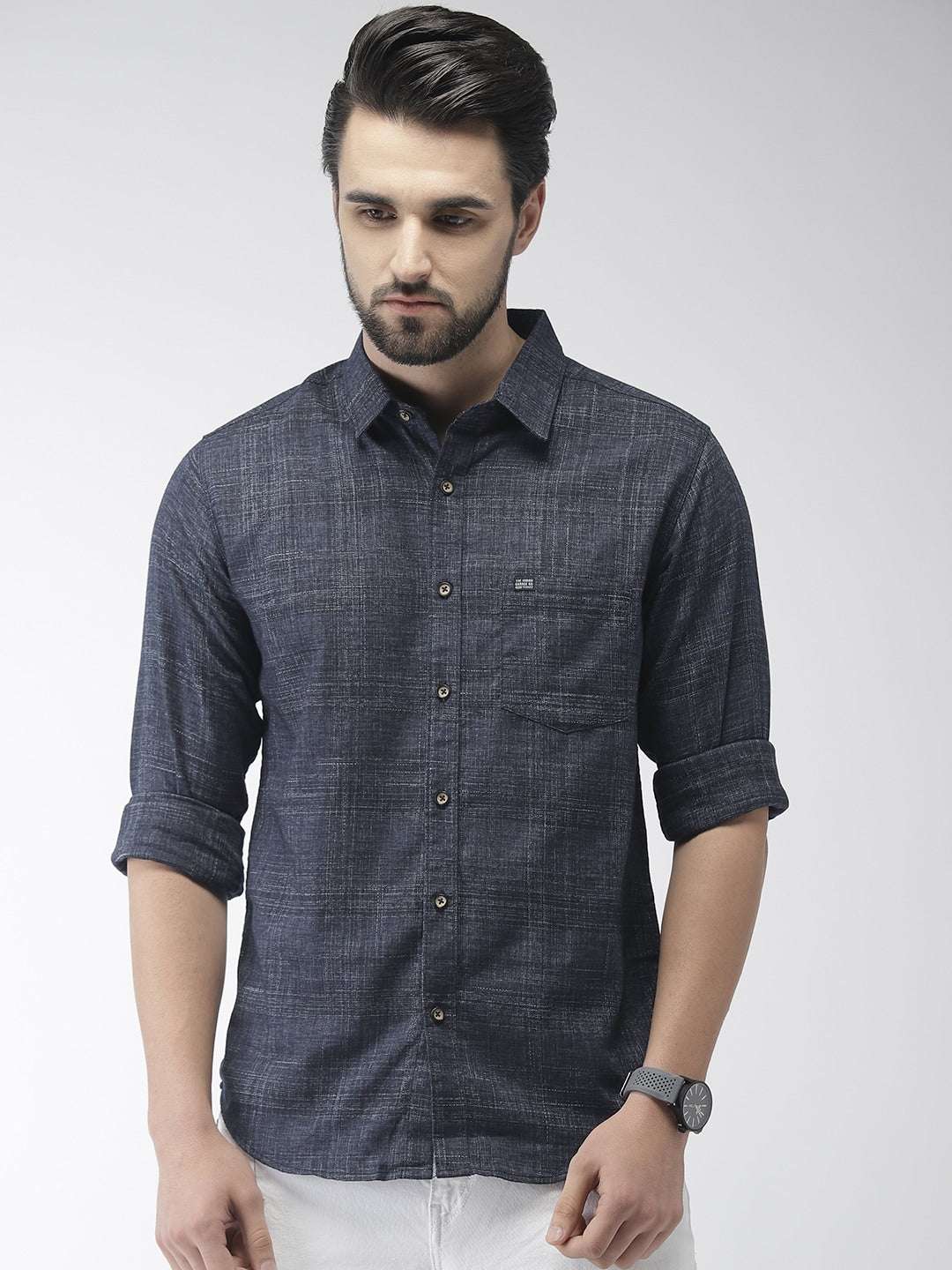 Shop Men Check Casual Shirt Online.