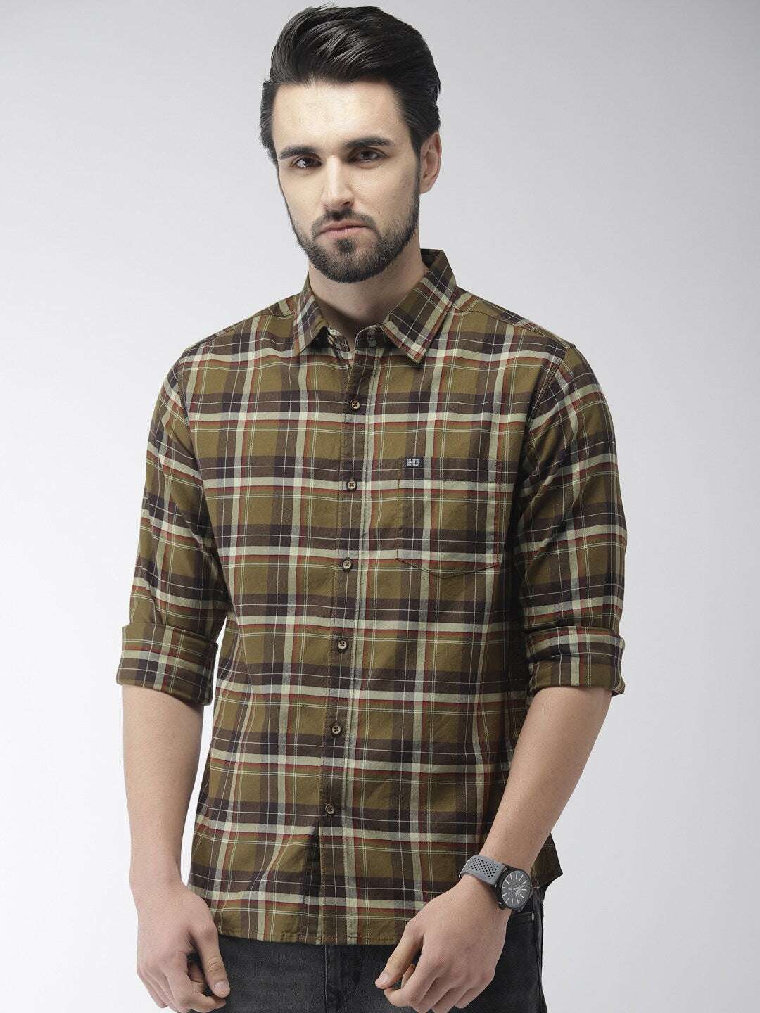 Shop Men Check Casual Shirt Online.