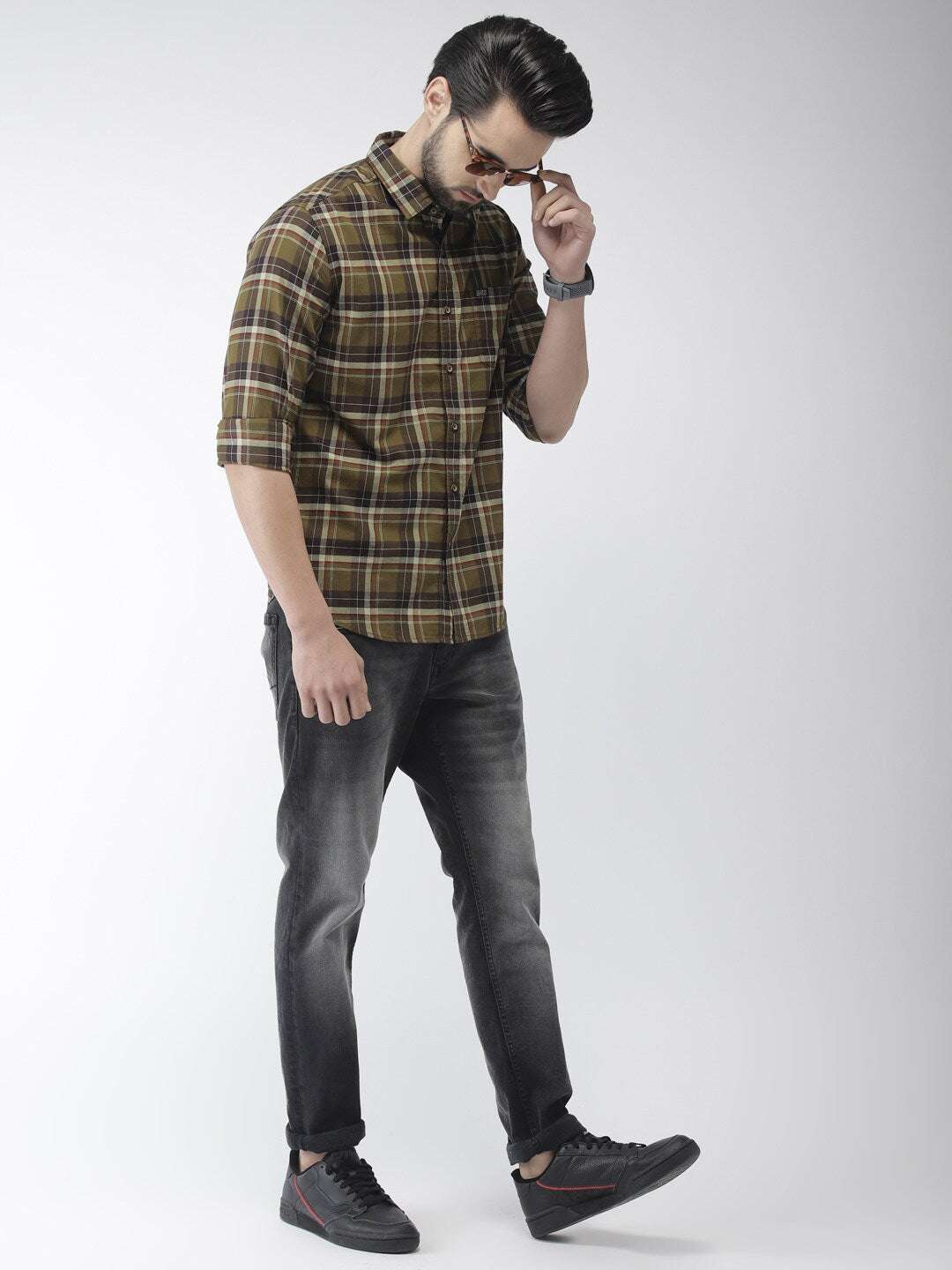 Shop Men Check Casual Shirt Online.