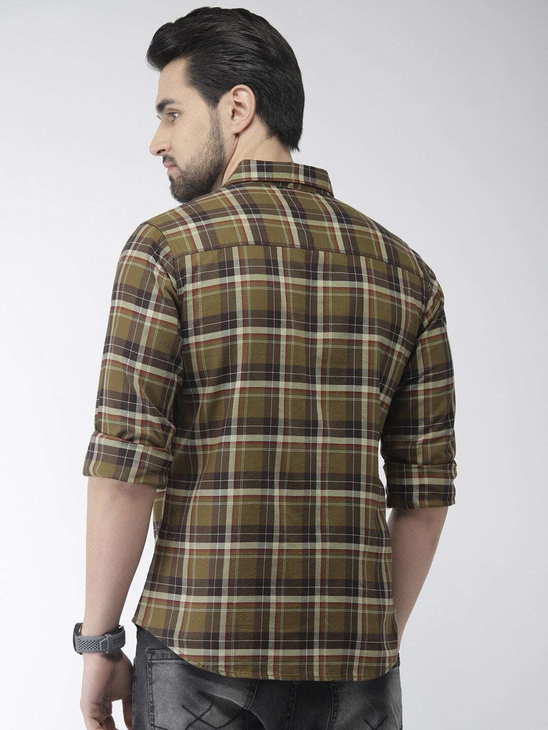 Shop Men Check Casual Shirt Online.