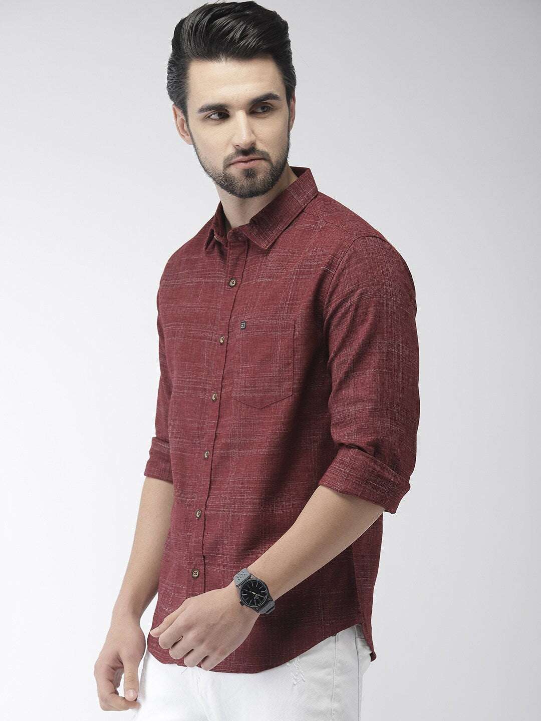 Shop Men Check Casual Shirt Online.