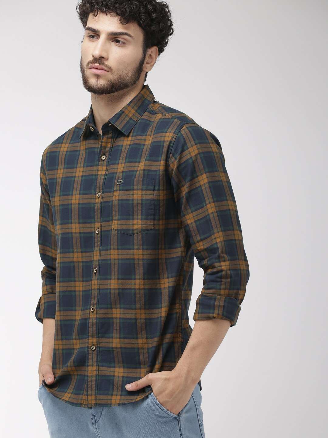 Shop Men Check Casual Shirt Online.