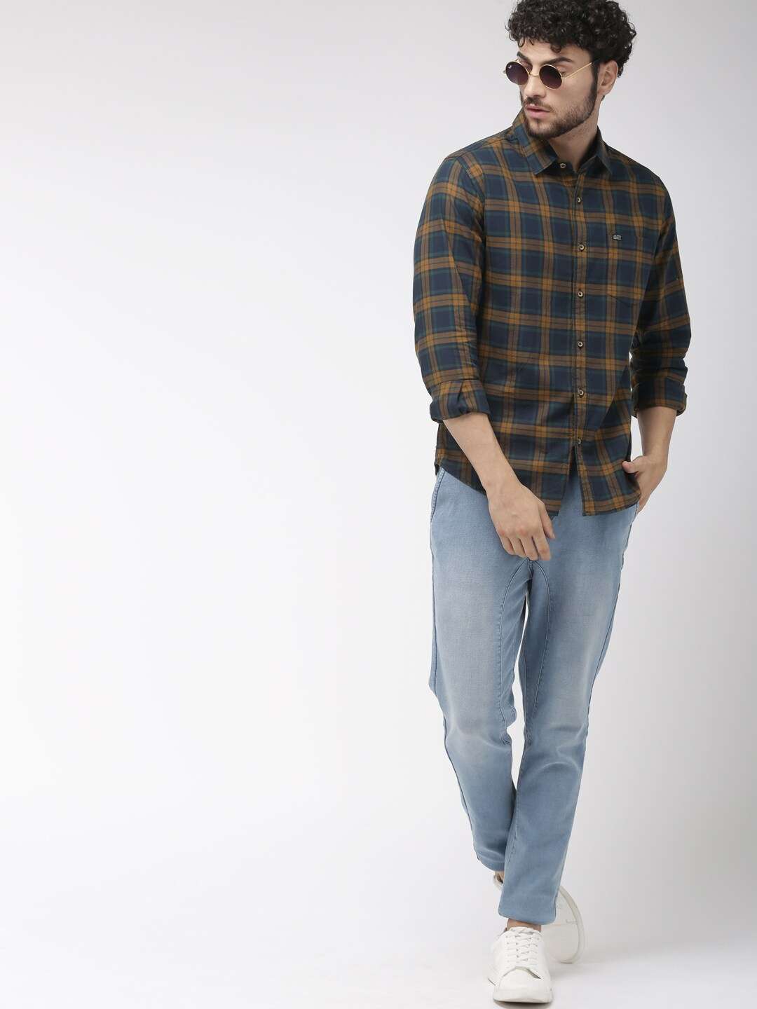 Shop Men Check Casual Shirt Online.