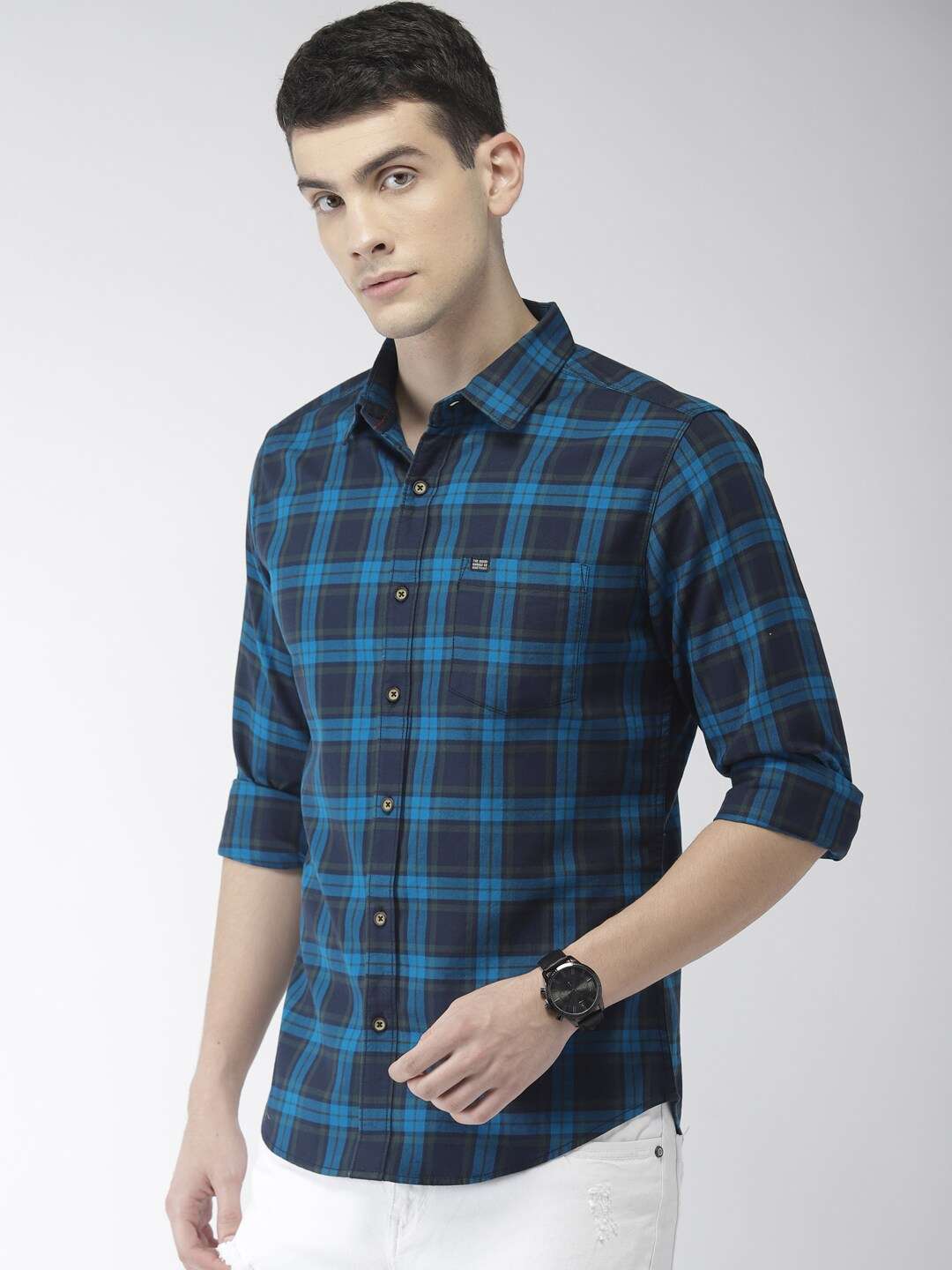 Shop Men Check Casual Shirt Online.