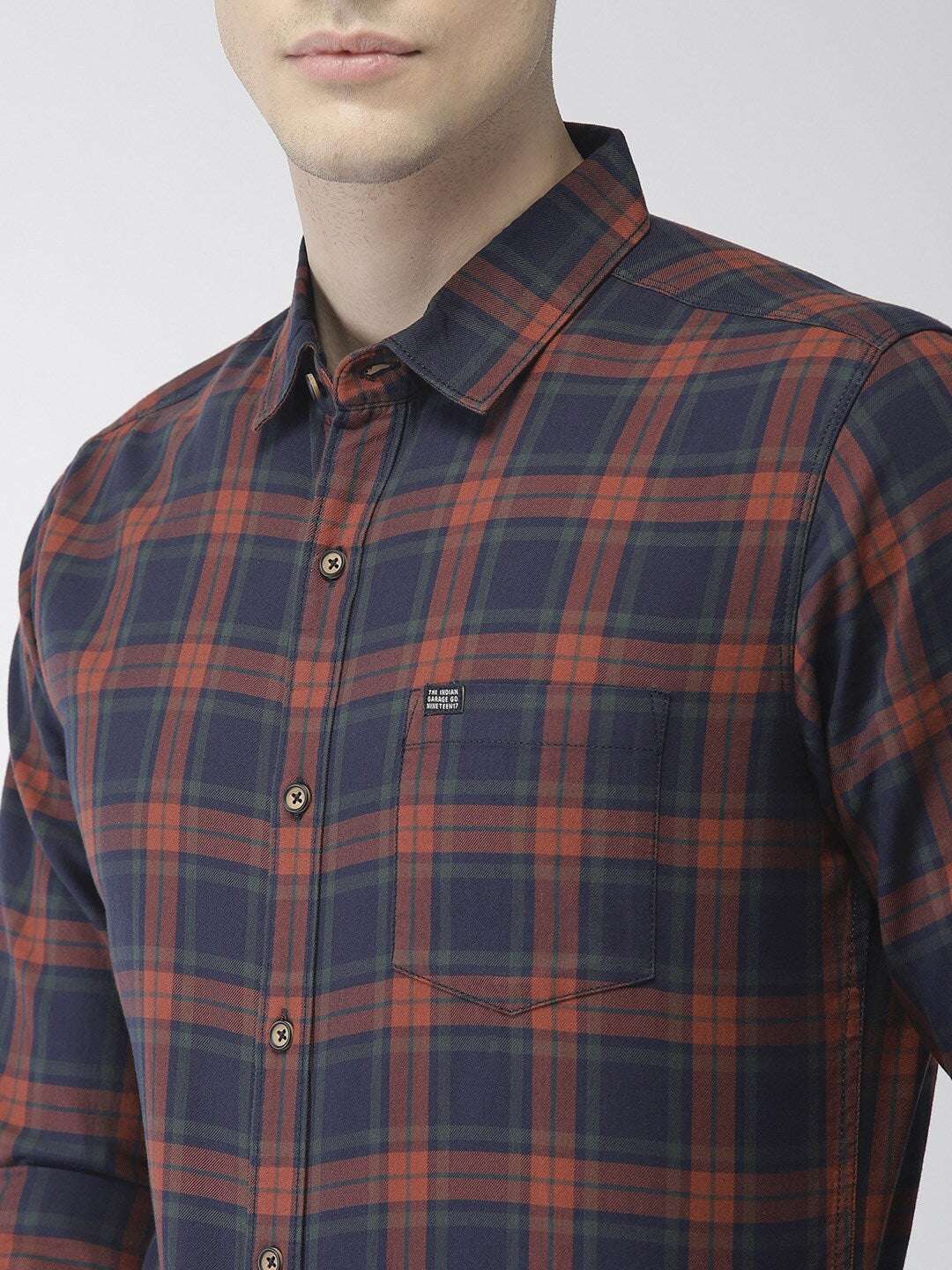 Shop Men Check Casual Shirt Online.