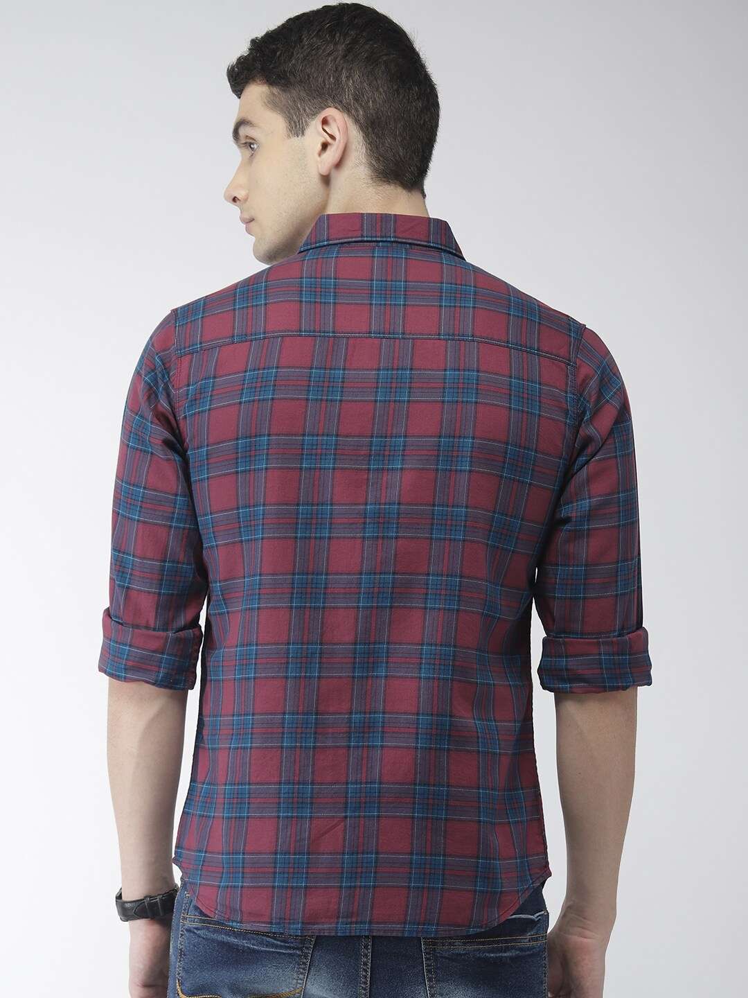 Shop Men Check Casual Shirt Online.