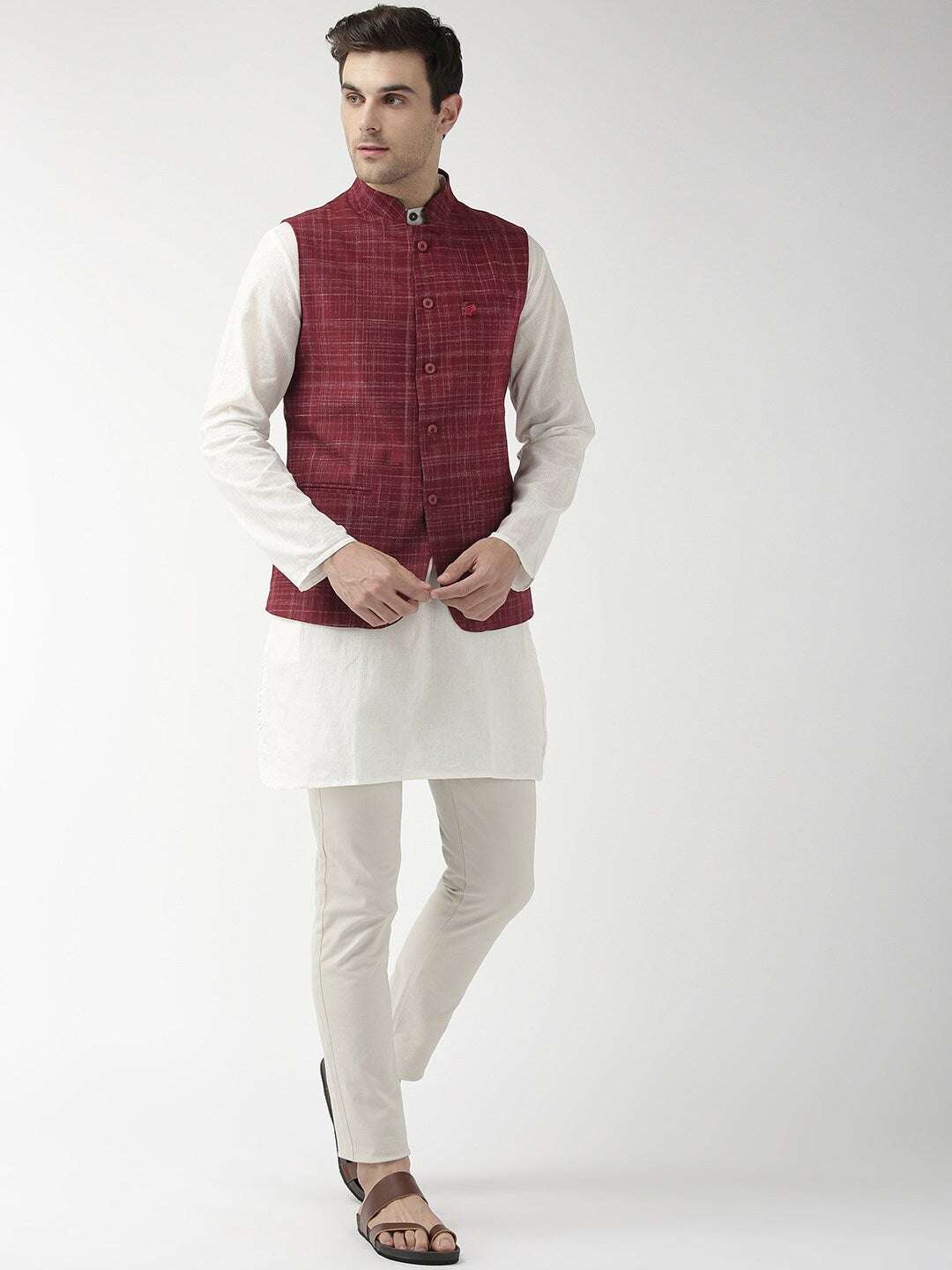 Shop Men Nehru Waistcoat Online.