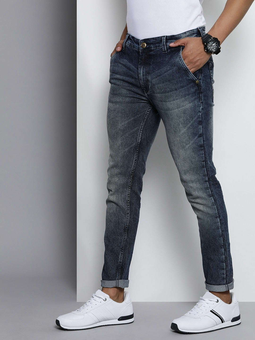 Shop Men Solid Jeans Online.