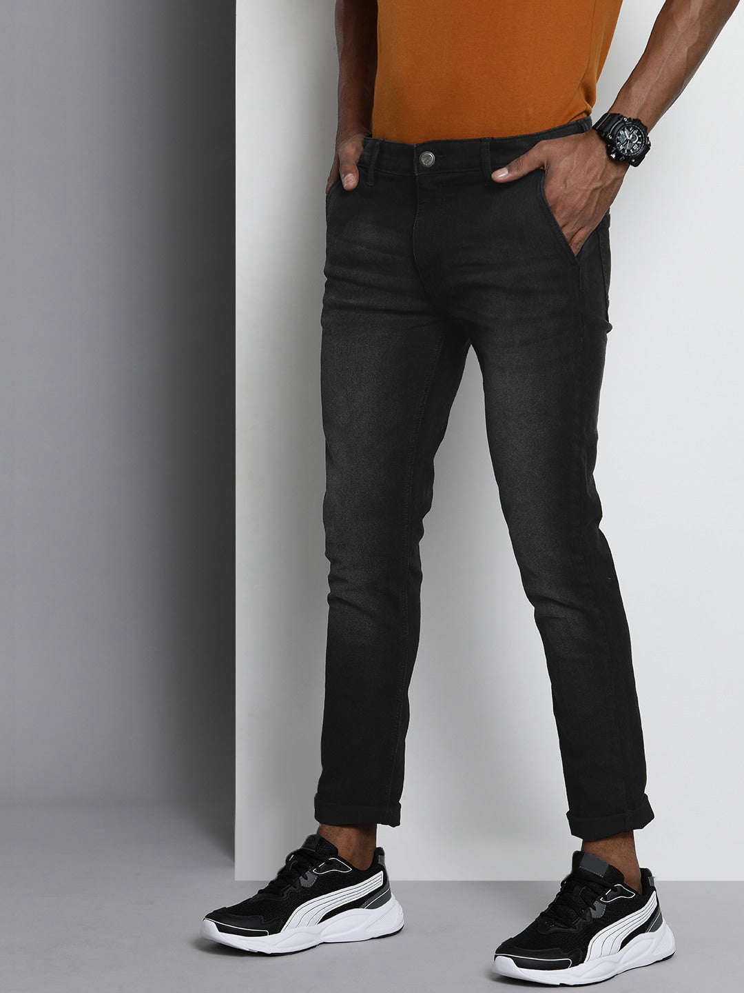 Shop Men Solid Jeans Online.