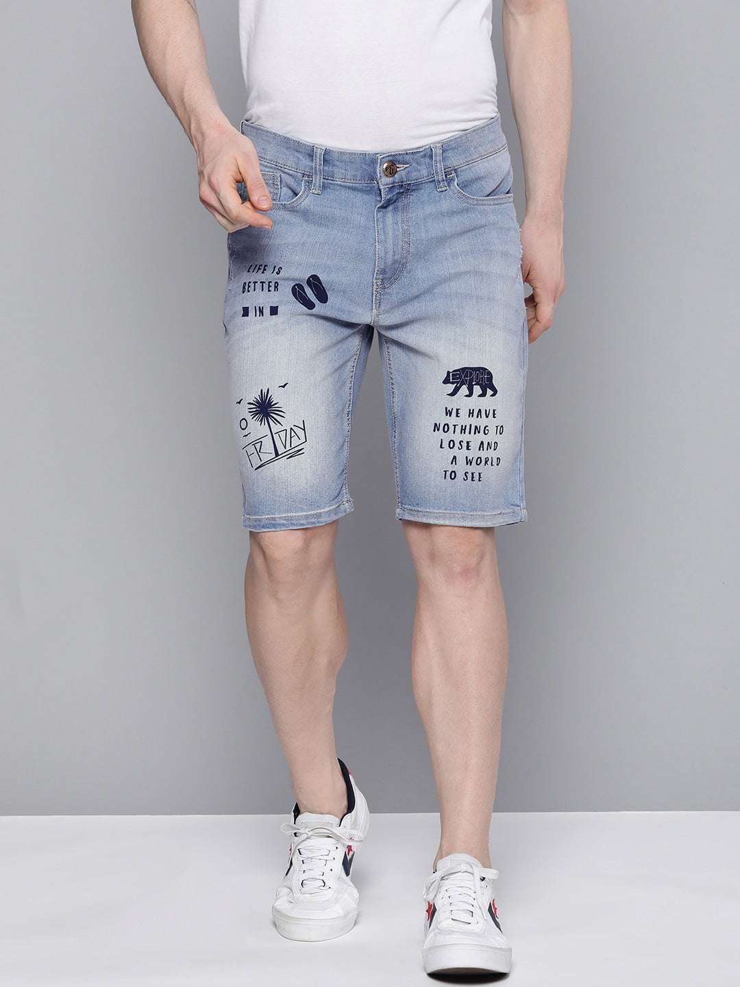 Shop Men Printed Shorts Online.