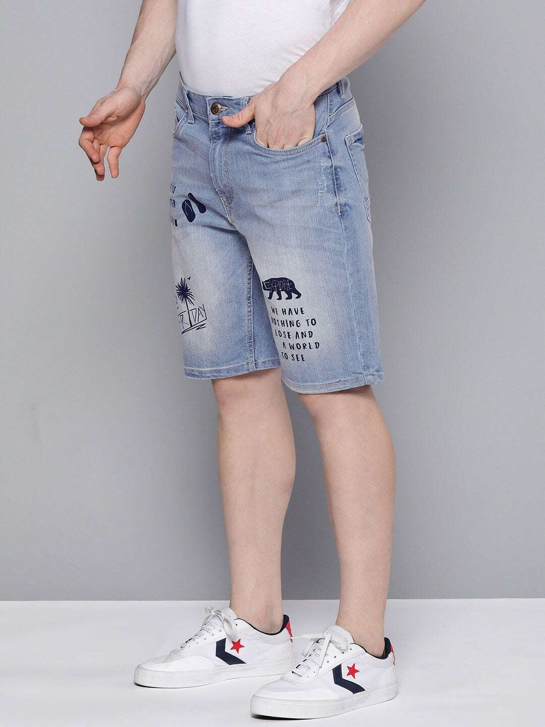 Shop Men Printed Shorts Online.