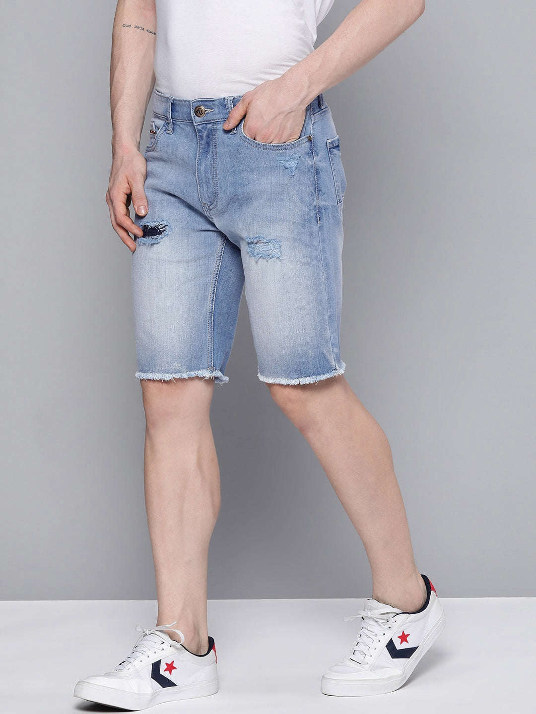 Shop Men Washed Shorts Online.