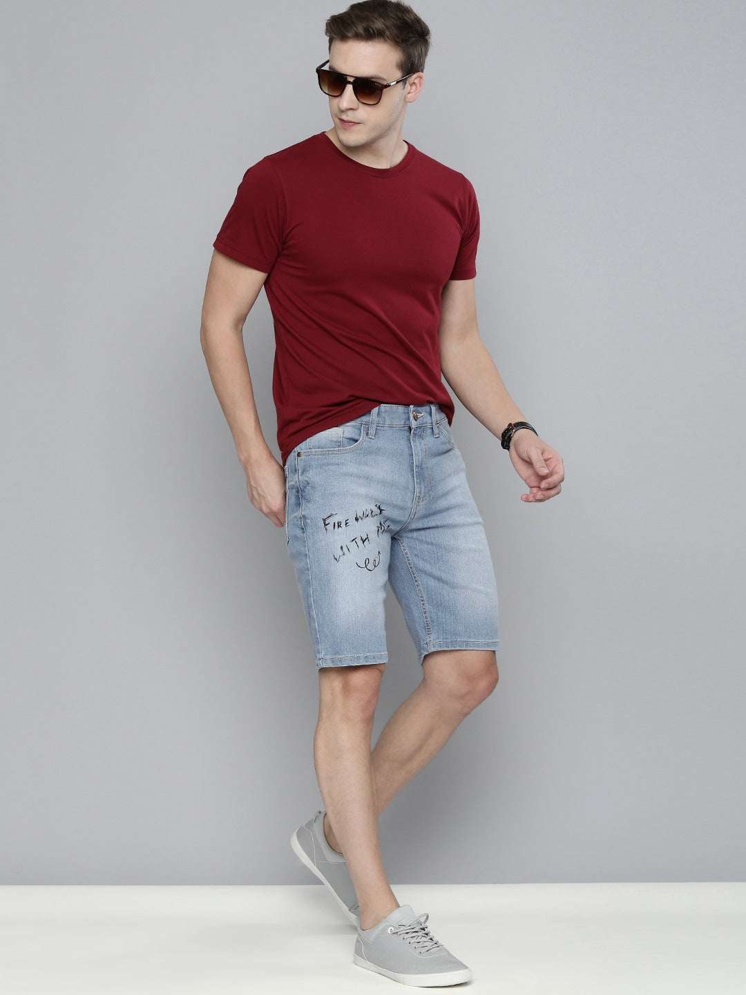 Shop Men Solid Shorts Online.