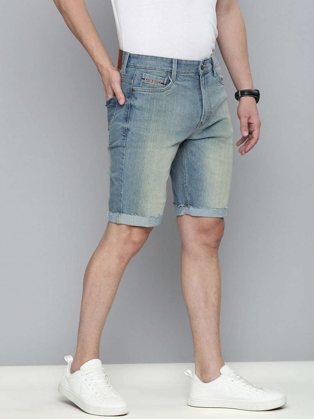 Shop Men Denim Shorts Online.