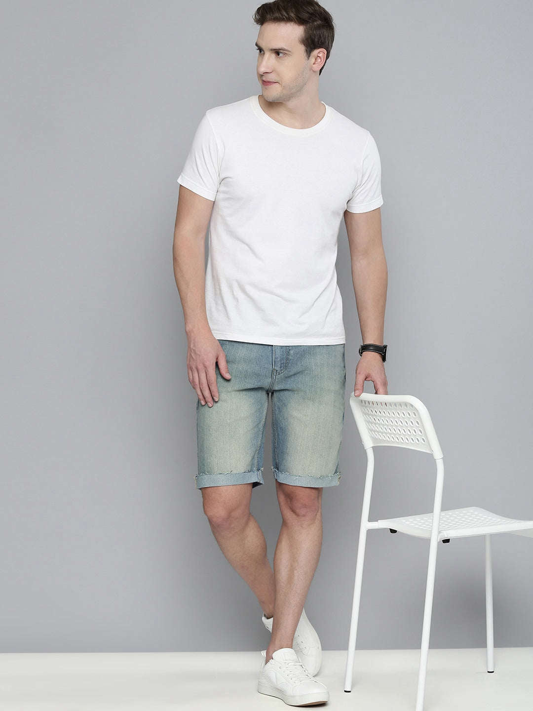 Shop Men Denim Shorts Online.