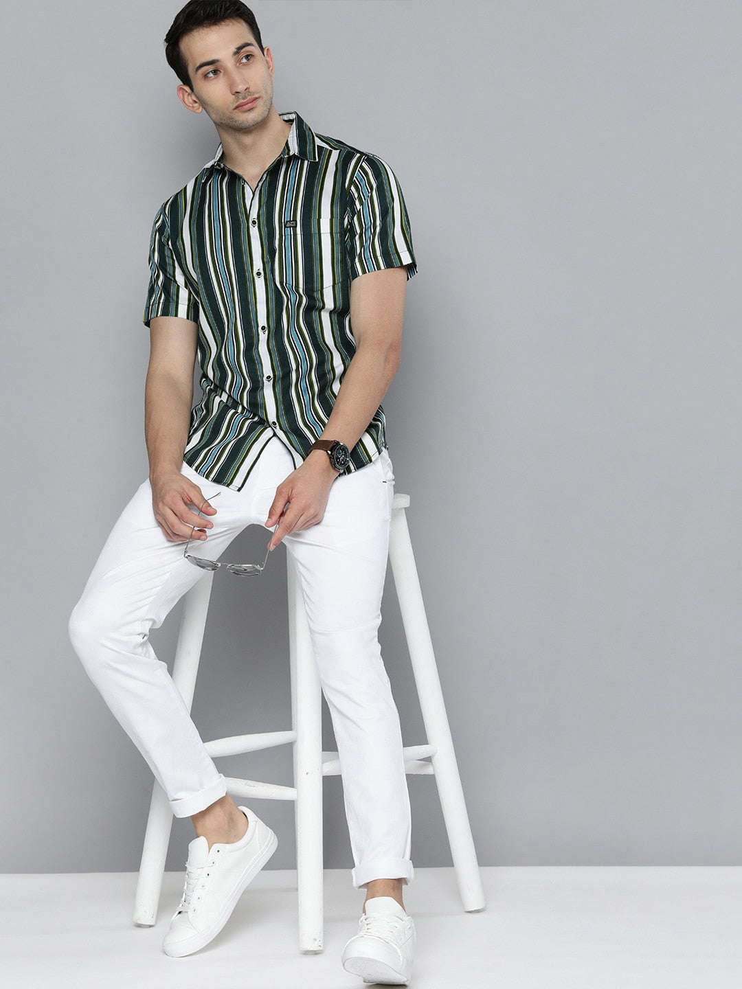 Shop Men Striped Shirt Online.