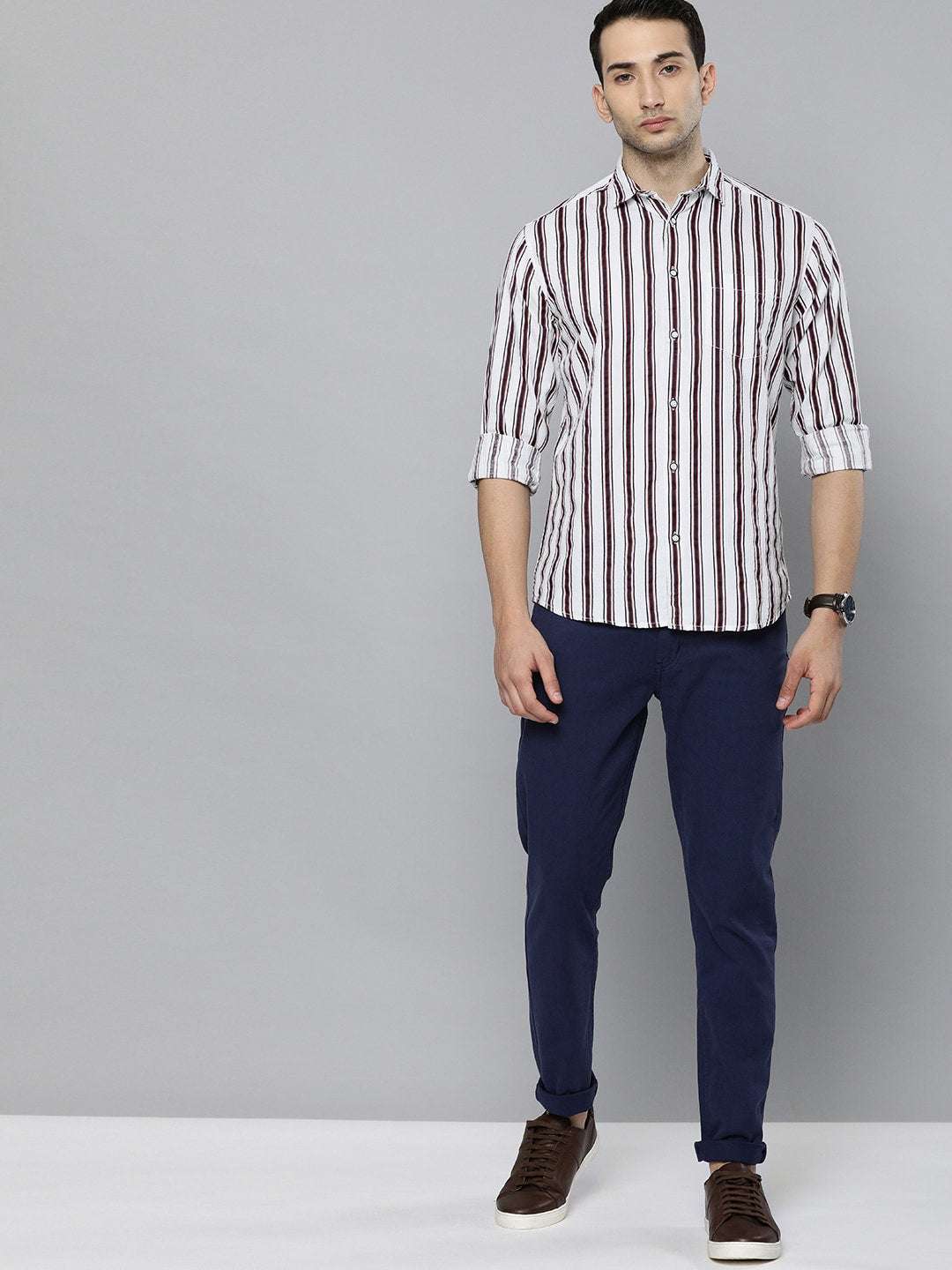 Shop Men Striped Shirt Online.