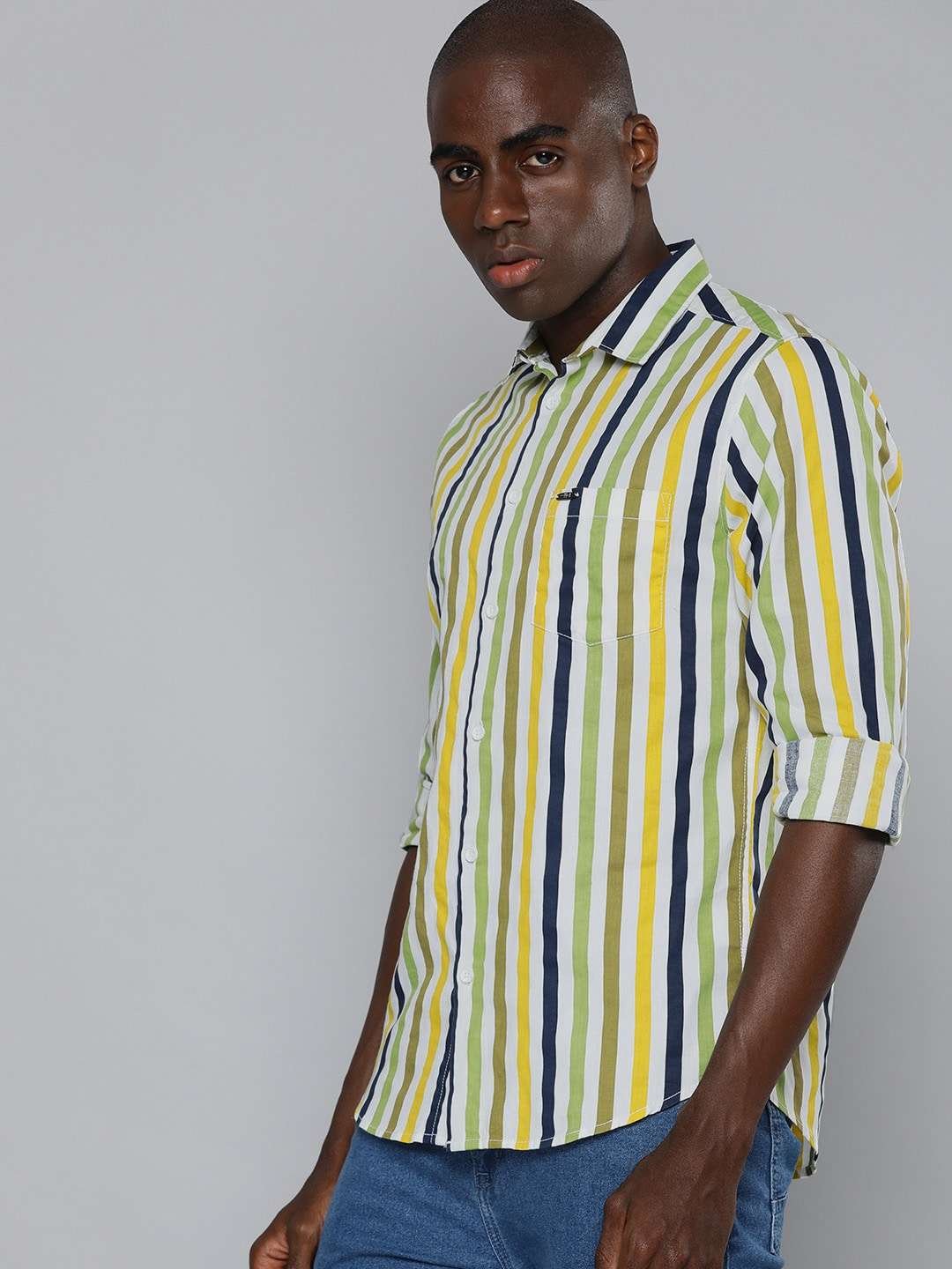 Shop Men Striped Shirt Online.