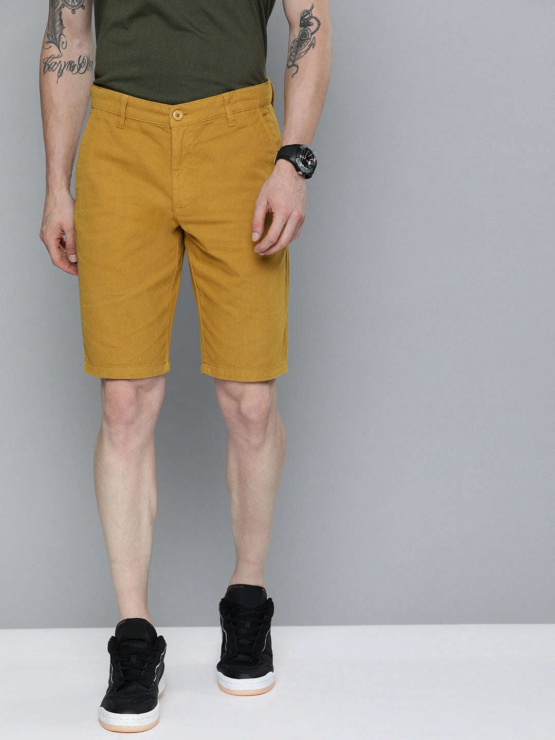 Shop Men Solid Shorts Online.