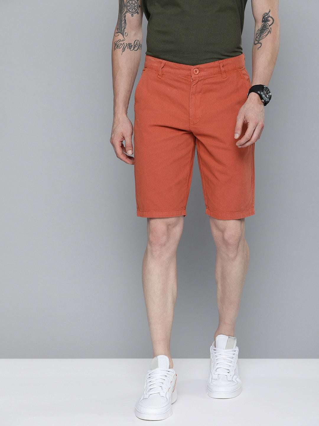 Shop Men Solid Shorts Online.