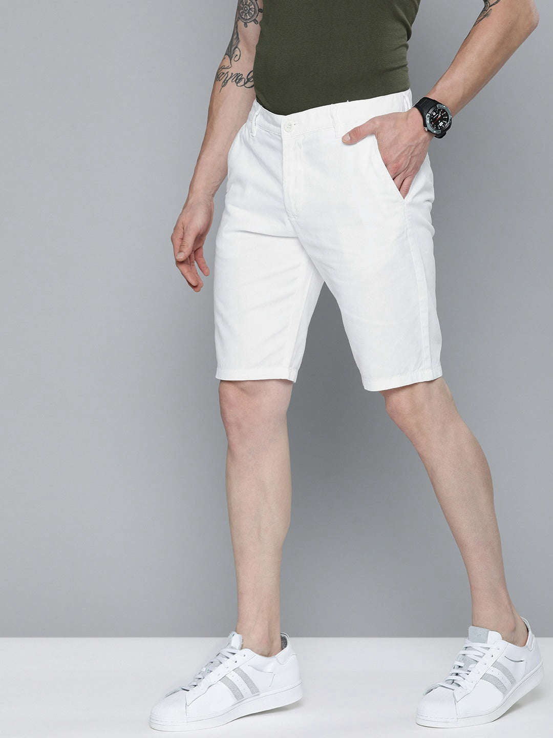 Shop Men Solid Shorts Online.