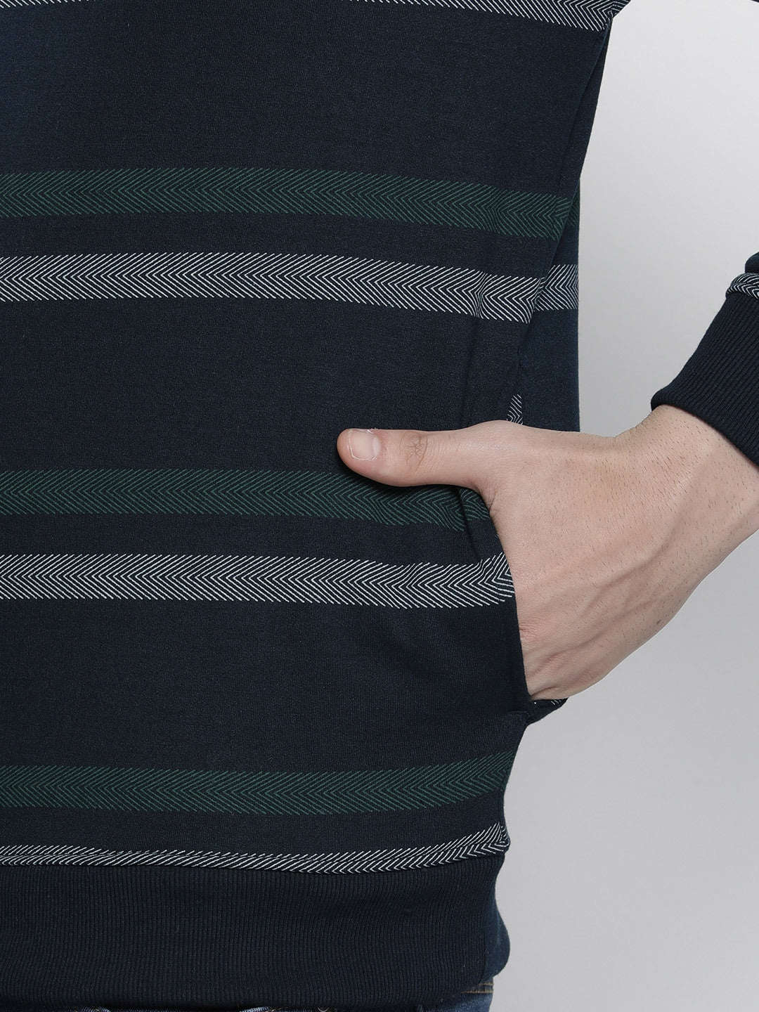 Shop Men's Striped Regular Fit Sweatshirt Online.