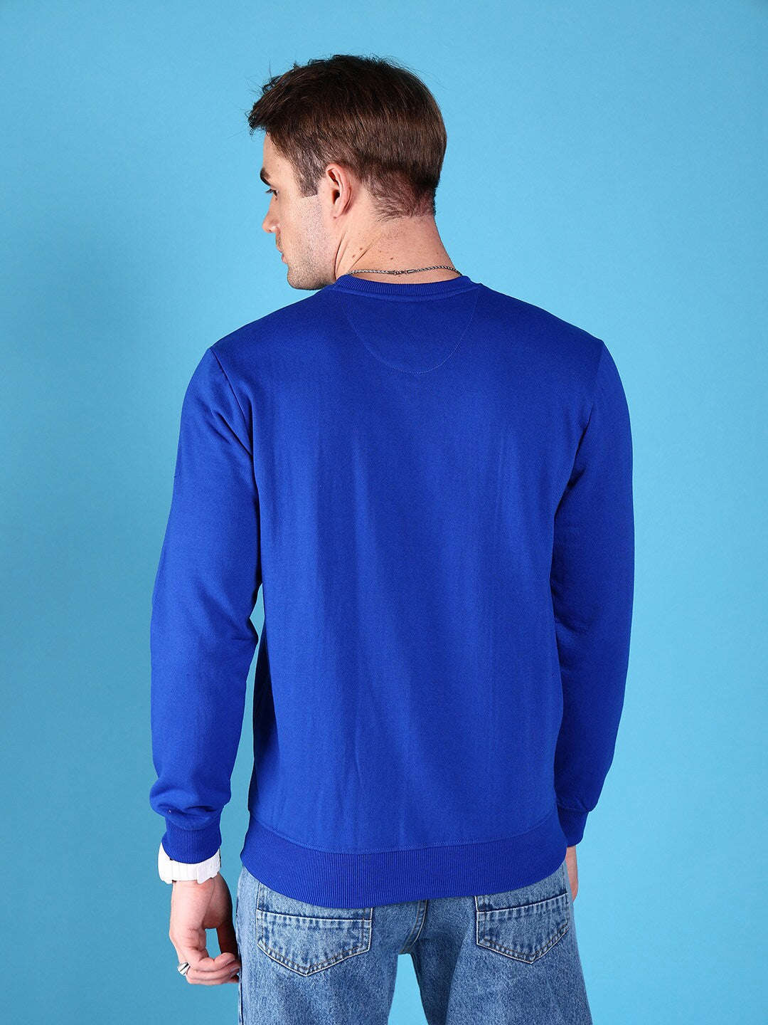 Shop Men's Solid Regular Fit Sweatshirt Online.