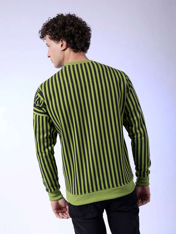 Shop Men's Striped Regular Fit Sweatshirt Online.