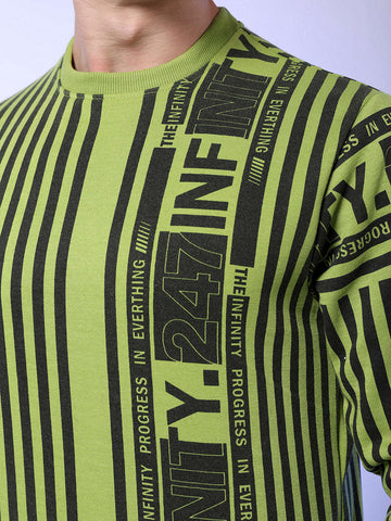 Shop Men's Striped Regular Fit Sweatshirt Online.