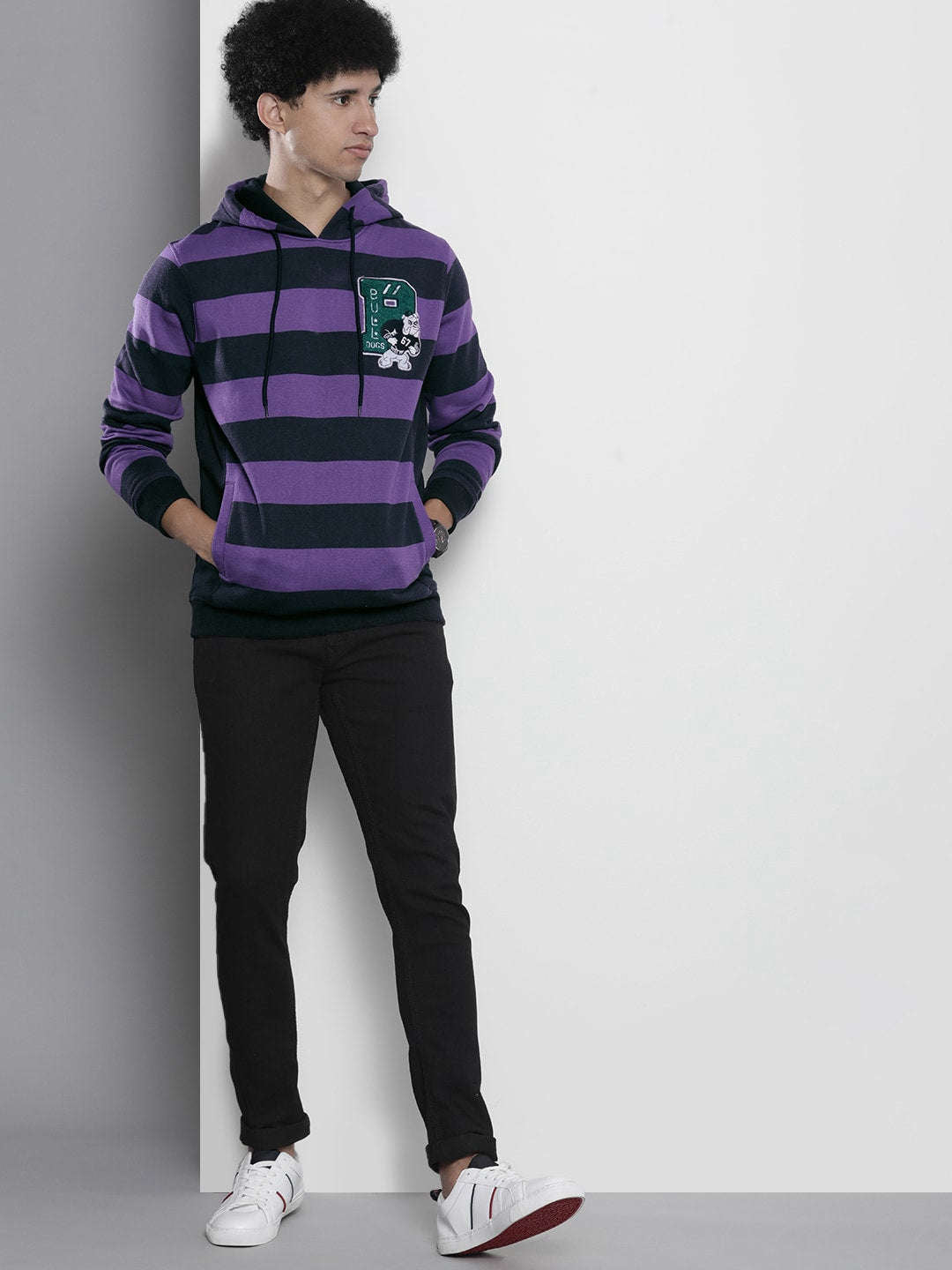 Men's Striped Regular Fit Sweatshirt